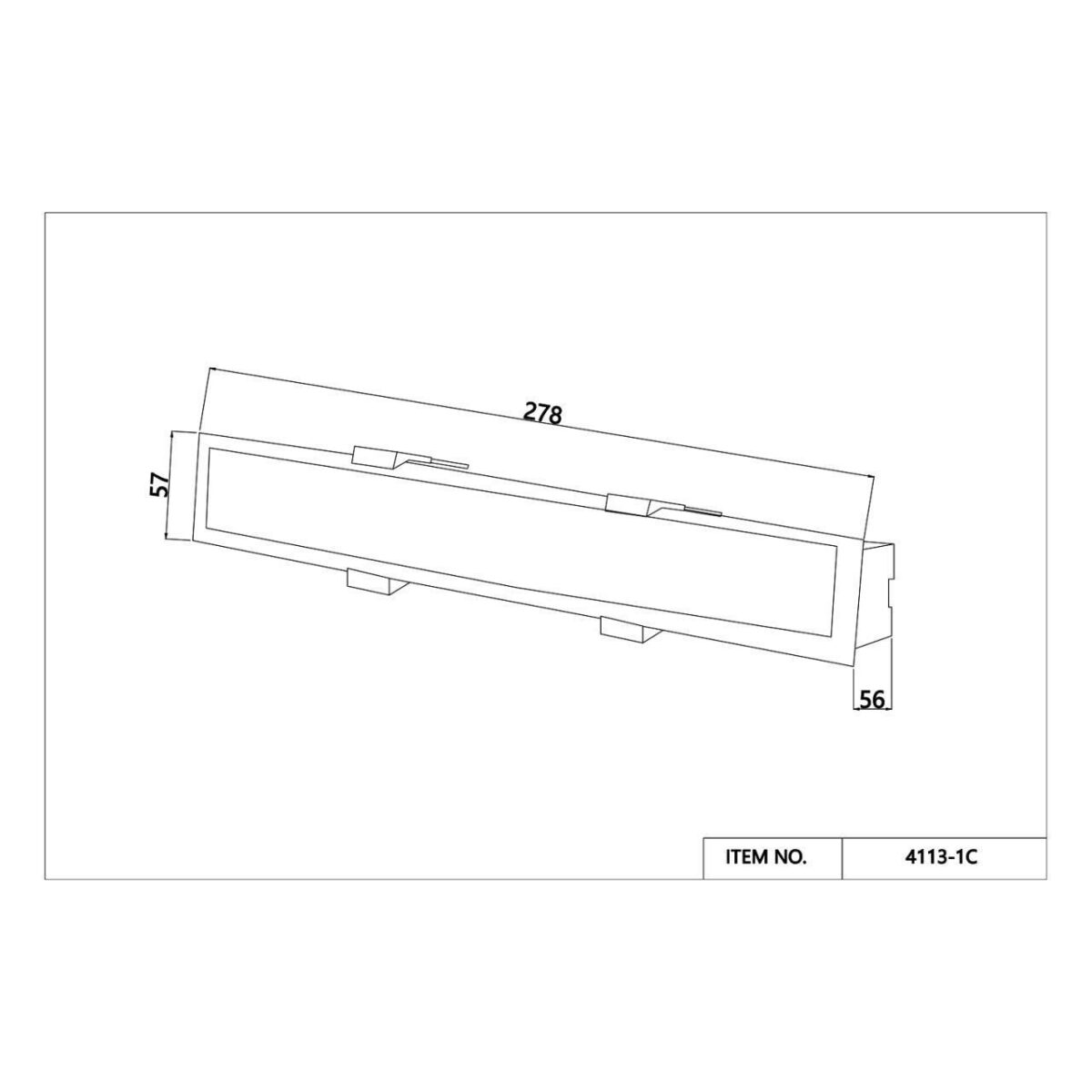 4113-1C, потолочный светильник, L278xW57xH56, LEDx10W, 650LM, 4000K, included — изображение 3
