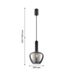 4357-1P, подвес, D200xH465/1965, 1xE27x40W, excluded — изображение 2