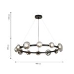 4517-12P, подвесная люстра, D900xH300/1630, 12xLEDx5W, 4800LM, 4000K, included — изображение 2