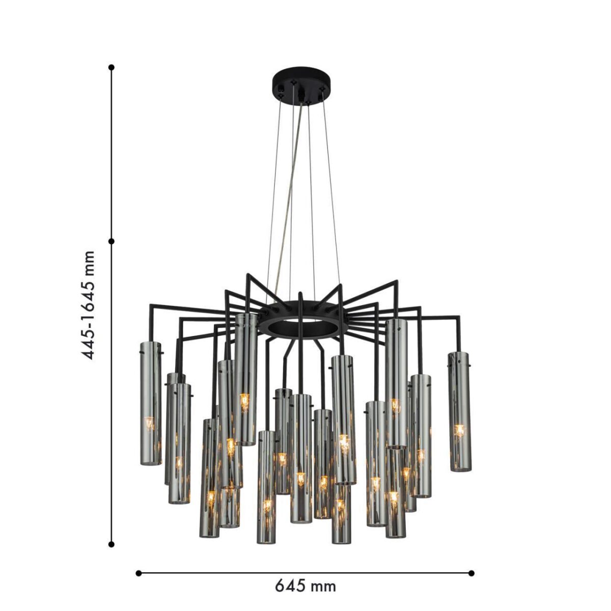 4501-21P, подвесная люстра, D645xH445/1645, 21xG9x25W, excluded — изображение 3