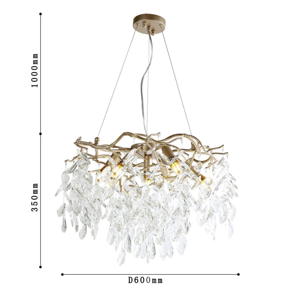 3056-7P, подвесная люстра, D600xH350/1350, 7xE14x40W, excluded — изображение 3