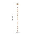 4559-1PC, подвесная/потолочная люстра, D160xH1780/2780 + D505xH890/1775 + D965xH820/1725, LEDx18W, 1230LM, 4000K, included — изображение 3