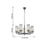 2374-7P, люстра подвесная, D650xH320/1320, 7xE14x40W, excluded — изображение 2