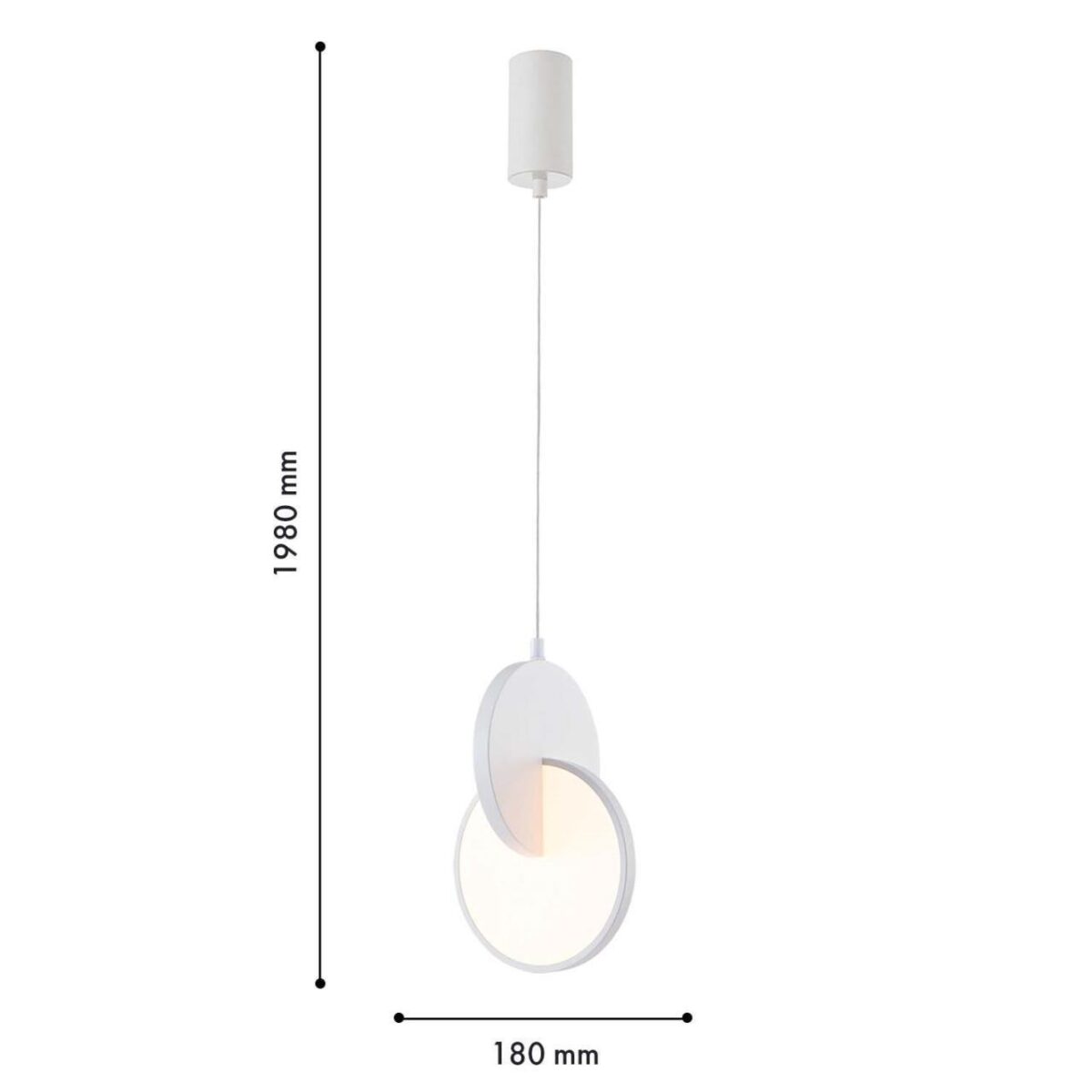 4610-1P, подвес, L180xW170xH405/1980, LEDx7W, 910LM, 3000K, included — изображение 3
