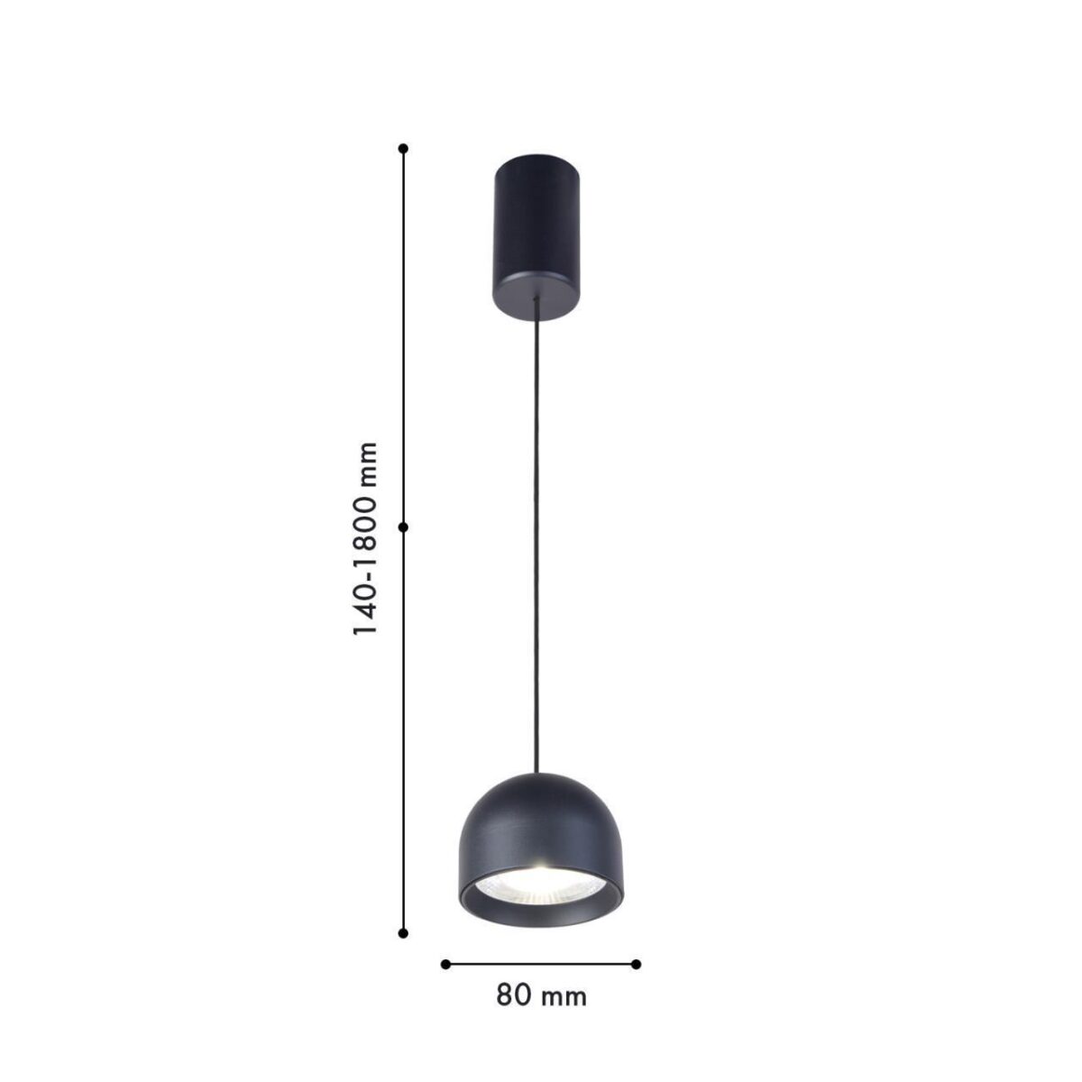 4510-1P, подвес, D80xH140/1800, LEDx8W, 850LM, 4000K, IP20, CRI>90, included — изображение 2