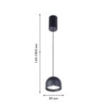 4510-1P, подвес, D80xH140/1800, LEDx8W, 850LM, 4000K, IP20, CRI>90, included — изображение 2