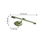 2435-1W, настенный светильник, D200xW550xH120, 1xLEDx8W, 640LM, 4000K, IP44, included — изображение 3