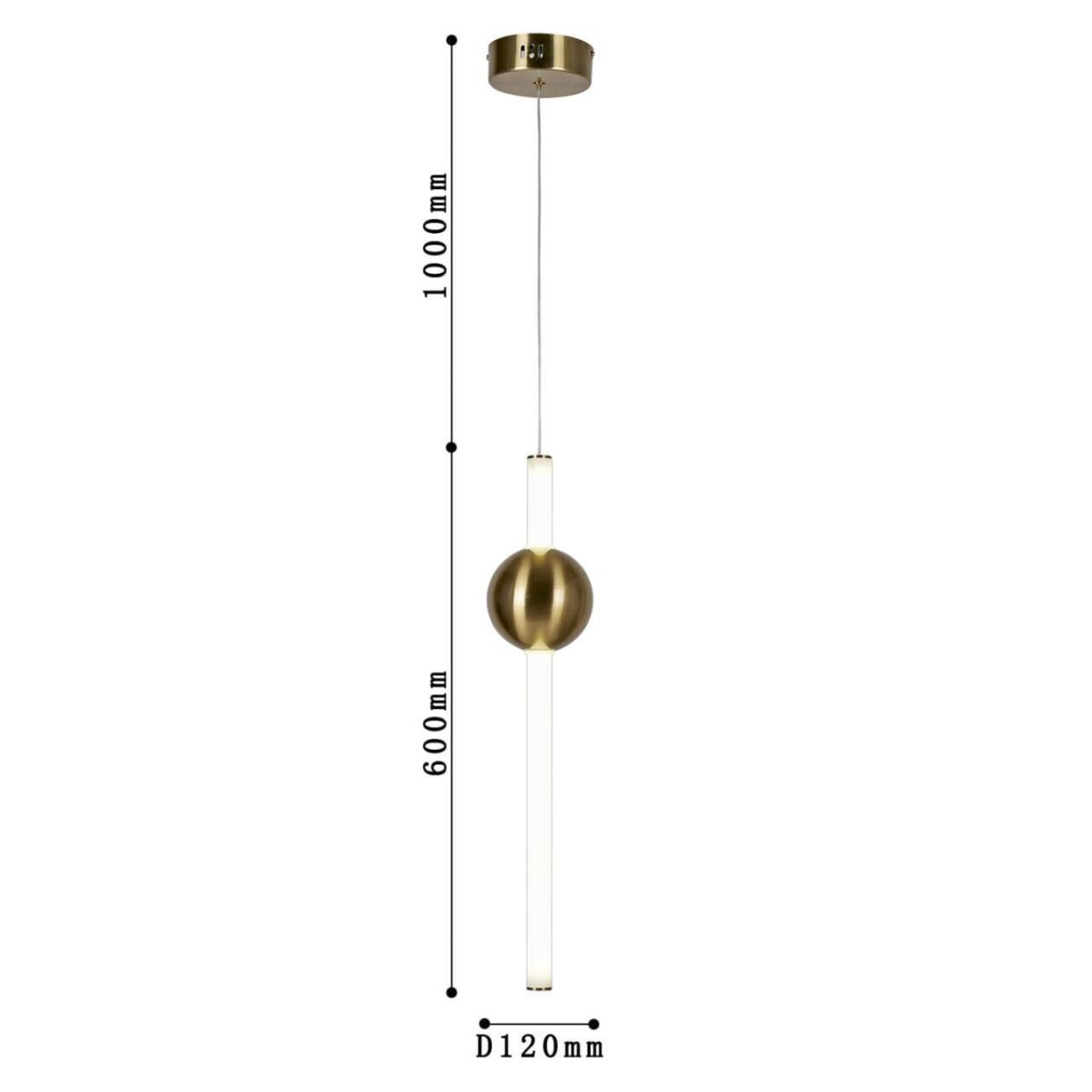2642-1P, подвес, D120xH600/1600, 1xLEDx19W, 1520LM, 3000K, included — изображение 4