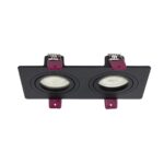 4646-2C, врезной светильник, L172xW92xH28, cutout:L150xW75, 2xGU10x35W, IP20, excluded