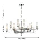 2672-16P, подвесная люстра, D850xH410/1410, 16xE14x40W, excluded — изображение 3