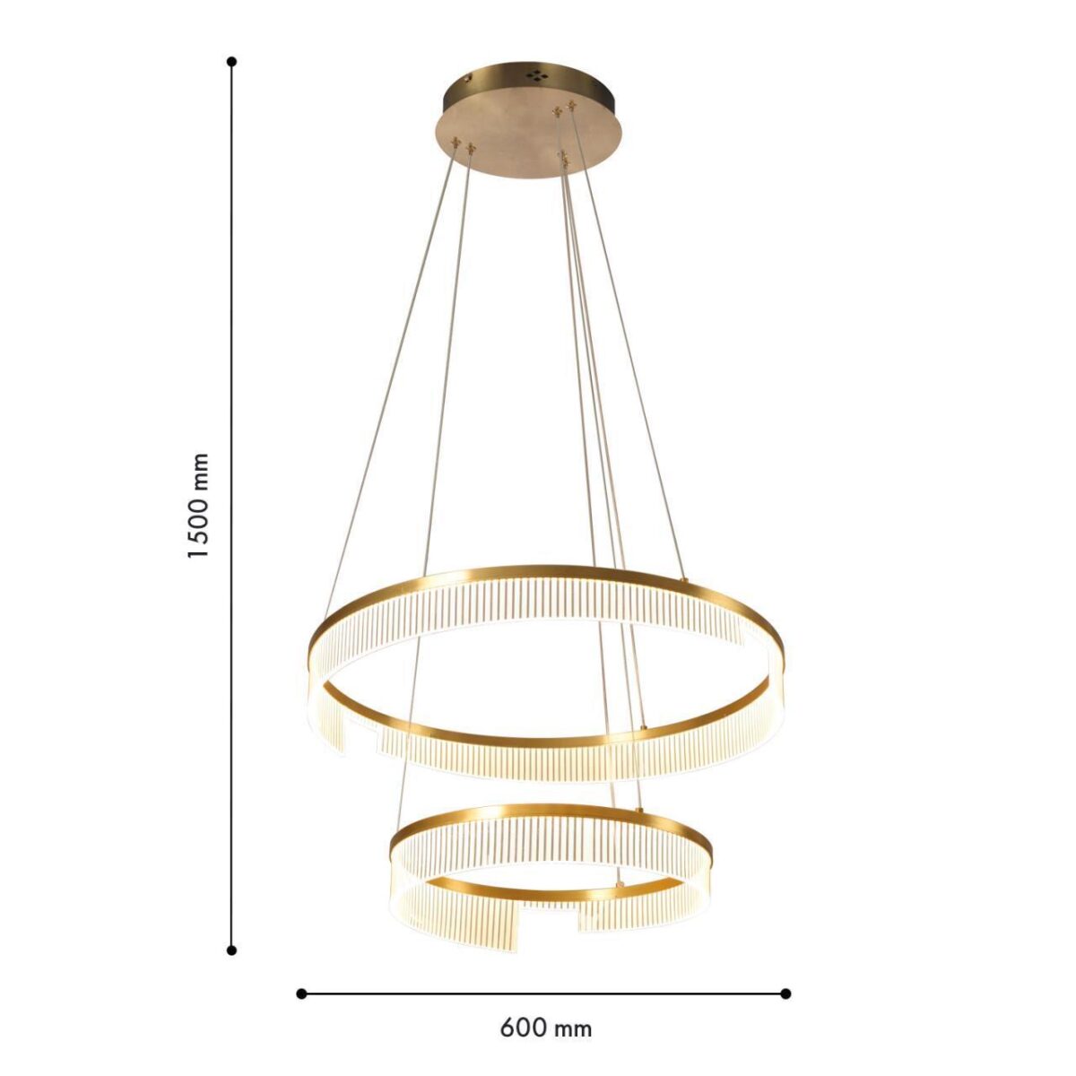 4678-6P, подвесная люстра, D600xH505/1500, LEDx50W, 3100LM, 3000K, IP20, included — изображение 2