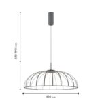4285-8P, подвесная люстра, D800xH550/1950, LEDx70W, 7000LM, 4000K, included — изображение 2