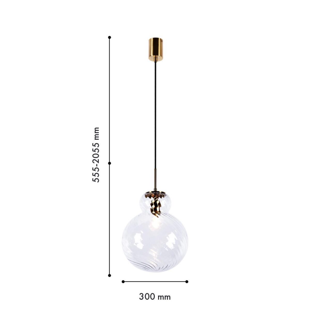 4267-2P, подвес, D300xH555/2055, 1xE27x40W, excluded — изображение 3
