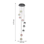 4371-9P, подвесная люстра, D430xH2170, 9xLEDx5.3W, 3360LM, 4000K, CRI>90, included — изображение 3