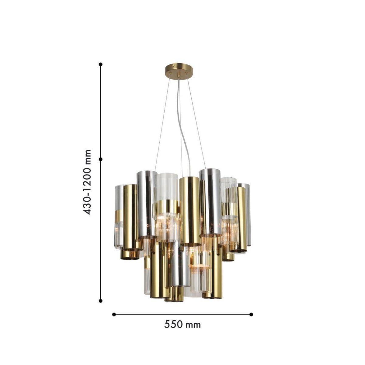 4477-8P, подвесная люстра, D550xH430/1200, 8xE14x60W, excluded — изображение 2