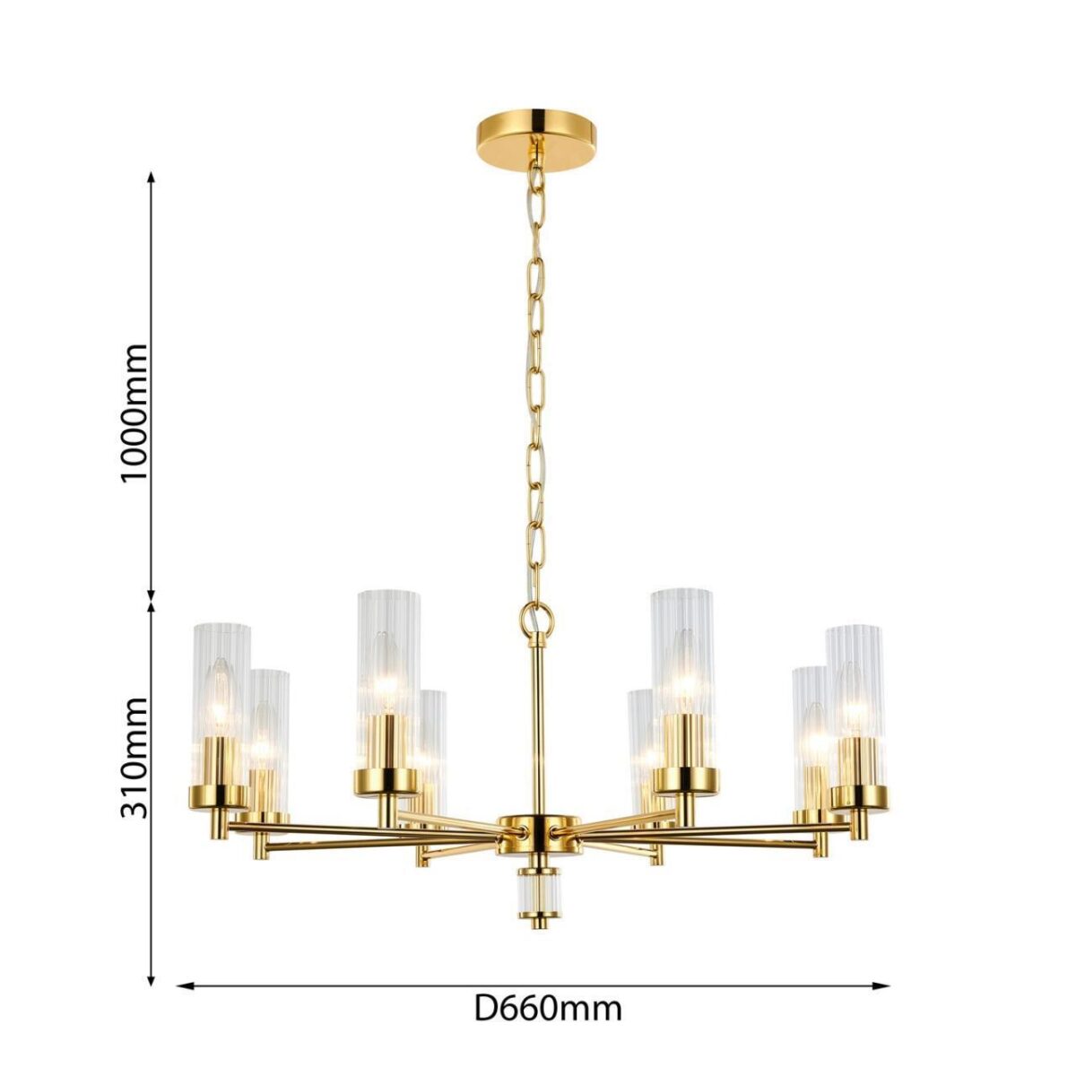 2673-8P, подвесная люстра, D660xH310/1310, 8xE14x40W, excluded — изображение 3