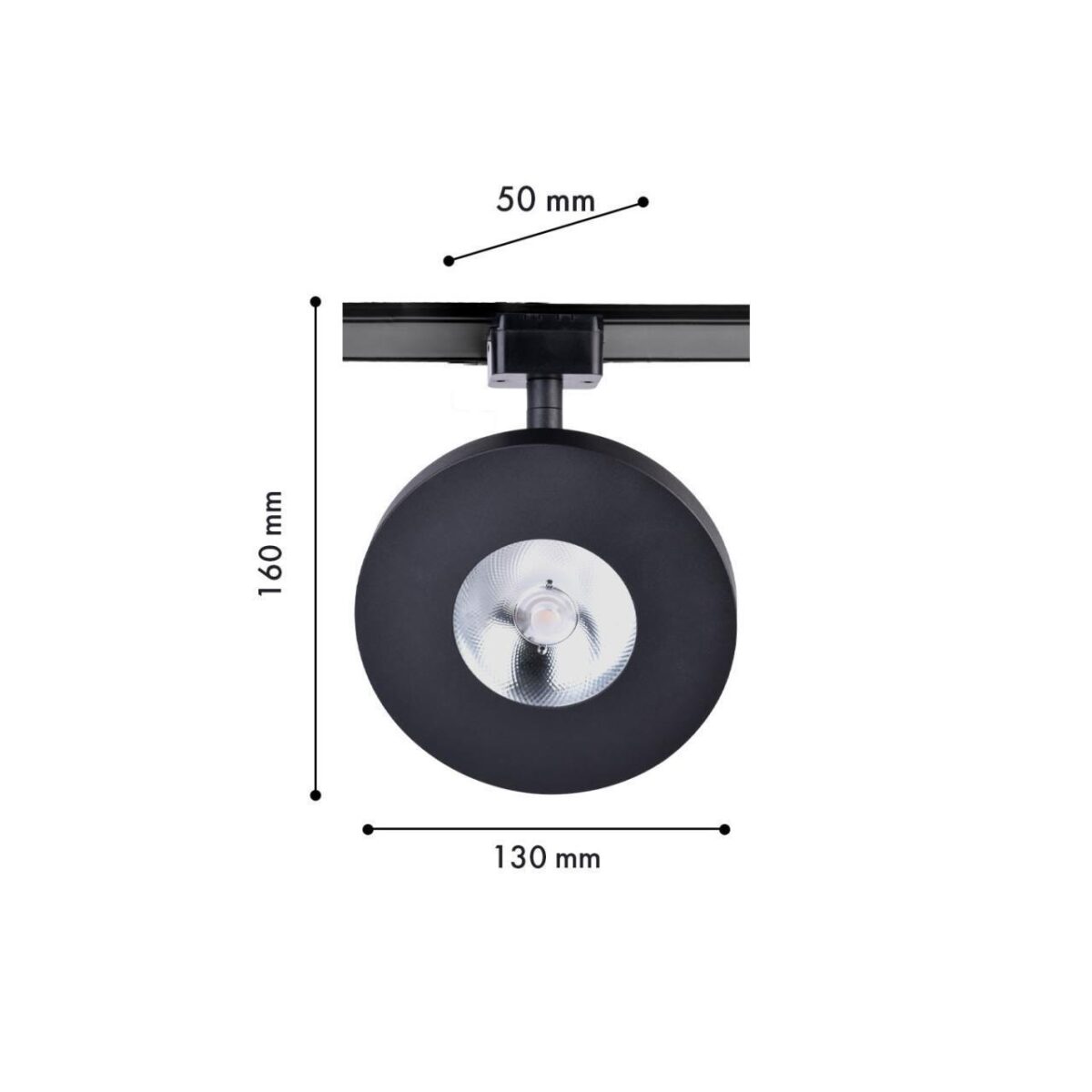 4230-1U, трековый светильник, D130xH160, LEDx8W, 42V, 550LM, 3000-6000K, CRI>90, included — изображение 2