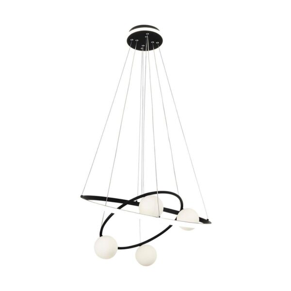 4183-6P, подвесная люстра, D600xH150/1200, 4xG9LEDx10W, excluded + LEDx70W + LEDx20W, 4050LM, 3000-6000K, included, remote control