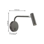 1960-1W, настенный светильник, D250xW100xH170, 1xLEDx3W, 240LM, 3000K, included, switch — изображение 2