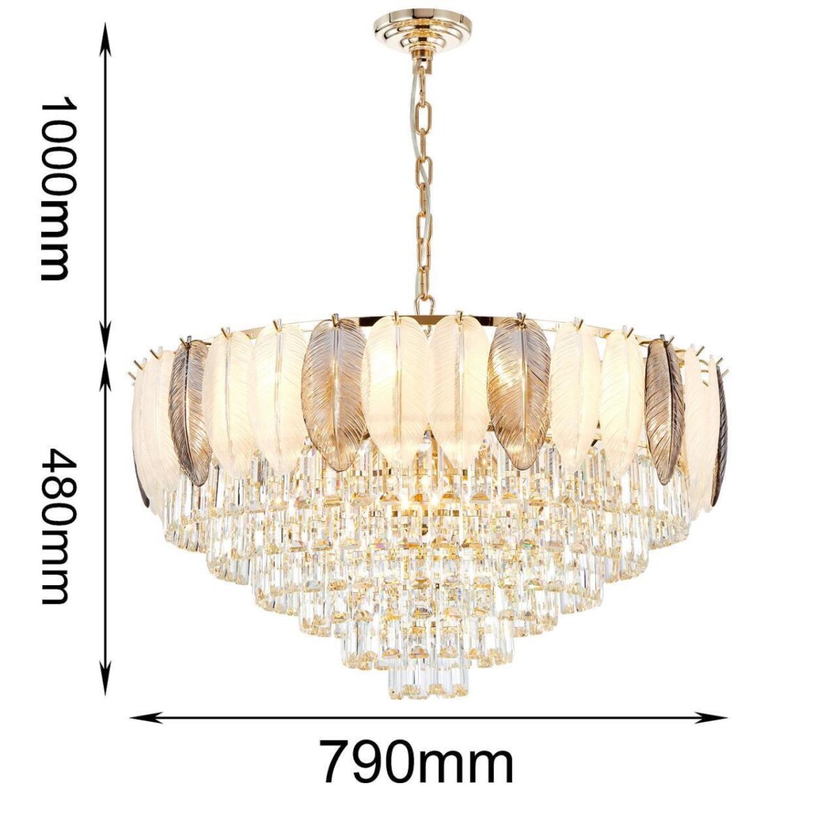 2982-18P, подвесная люстра, D790xH480/1480, 18xE14x40W, excluded — изображение 2