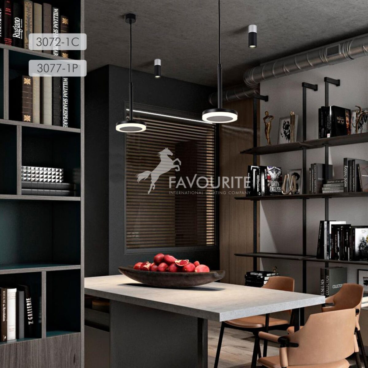 3072-1C, потолочный светильник, D50xH139, LEDx5W, 350LM, 4000K, IP20, included — изображение 4