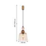 4341-1P, подвес, D160xH445/1945, 1xE27x40W, excluded — изображение 2