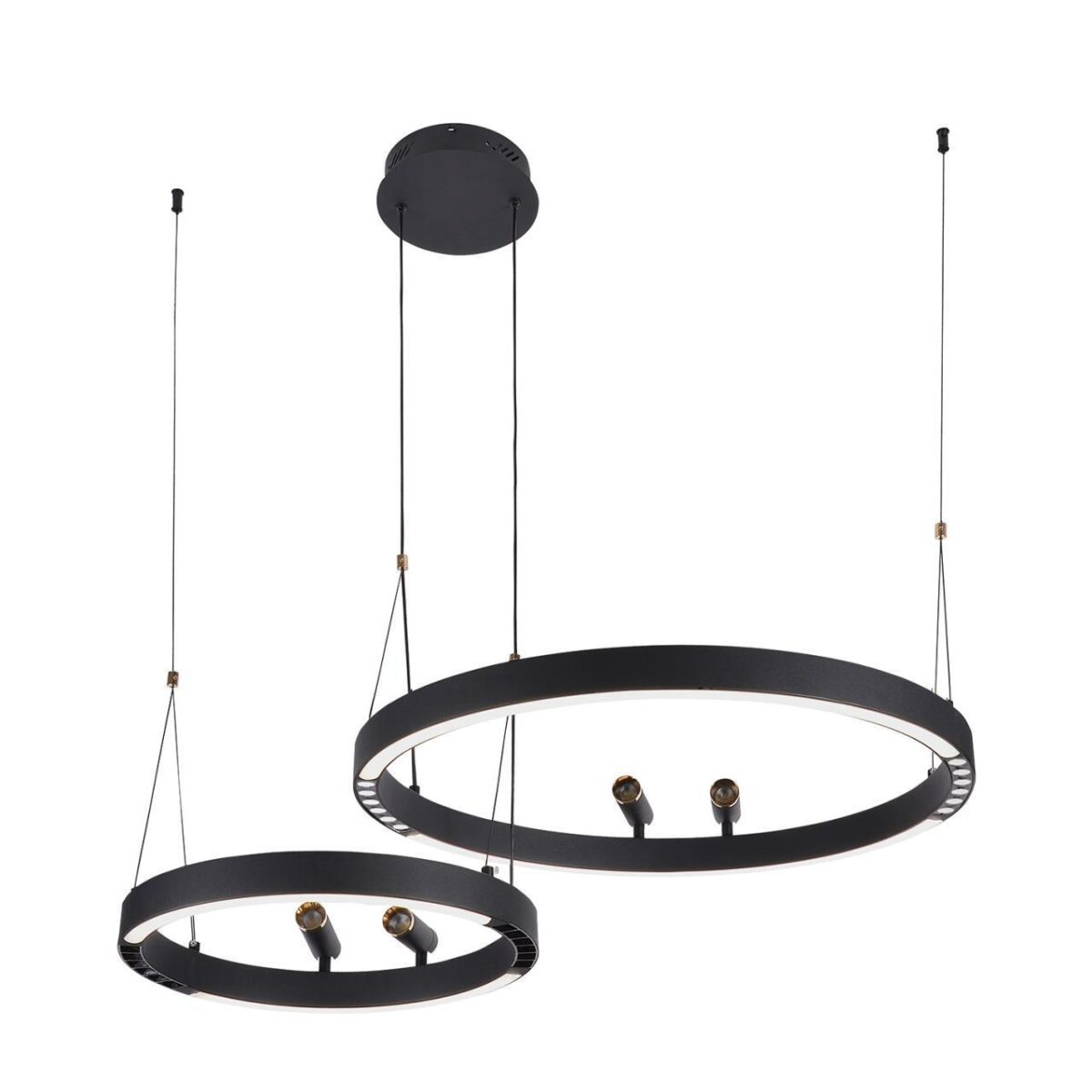 4474-2P, подвесная люстра, D830xH1000/1800, LEDx53W + LEDx33W + 4xLEDx3W, 2075LM, 3000-6500K, included, remote control — изображение 2