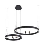 4474-2P, подвесная люстра, D830xH1000/1800, LEDx53W + LEDx33W + 4xLEDx3W, 2075LM, 3000-6500K, included, remote control — изображение 2