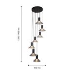 4622-7P, подвесная люстра, D440xH1200/1900, 7xLEDx6W, 3360LM, 3000K, included — изображение 3