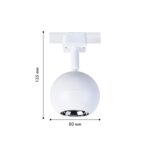 4228-1U, трековый светильник, D80xH135, LEDx8W, 42V, 500LM, 3000-6000K, CRI>90, included — изображение 2