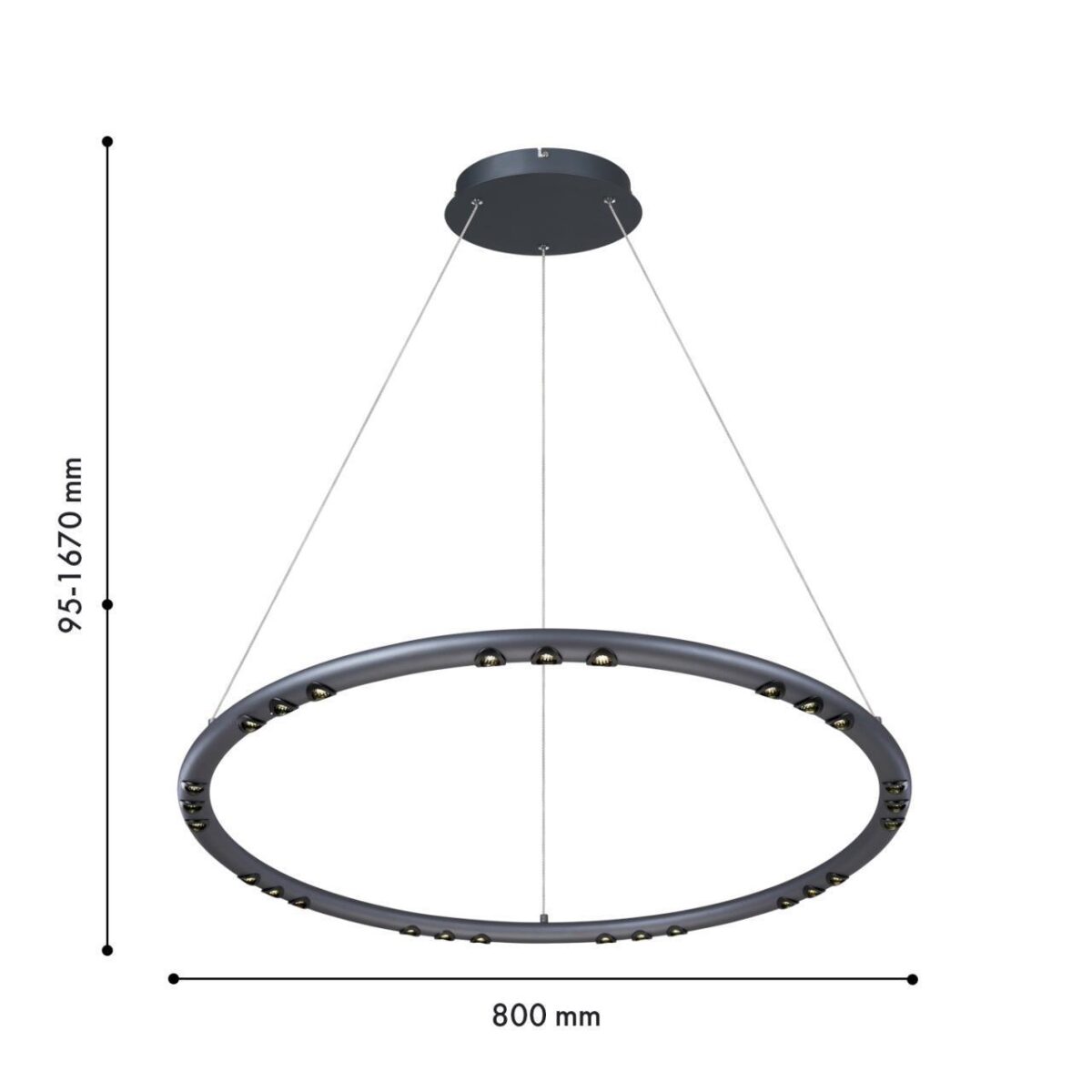 4321-8P, подвесная люстра, D800xH95/1670, LEDx48W, 1920LM, 4000K, included — изображение 2