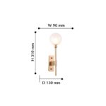 2515-1W, настенный светильник, D130xW90xH310, 1xG9x40W, excluded — изображение 3