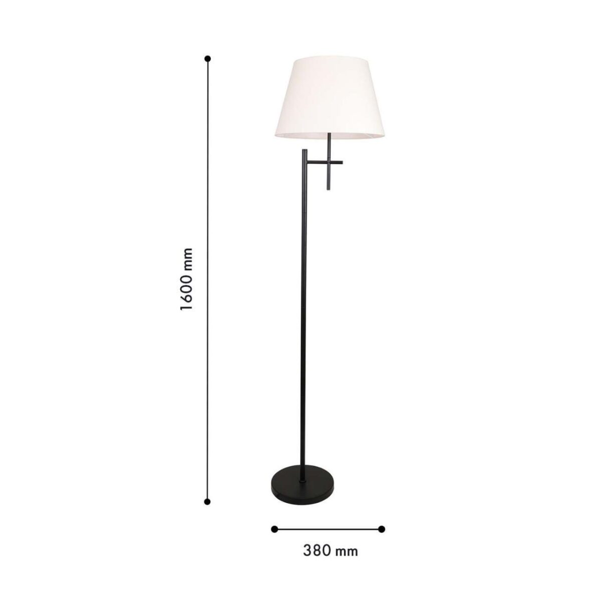 4621-1F, напольный светильник, D380xH1600, 1xE27x60W, excluded — изображение 3