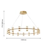 4323-15P, подвесная люстра, D1000xH170/1800, 15xLEDx3W, 3600LM, 4000K, included — изображение 2