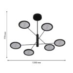 4375-6P, подвесная люстра, D1200xH770, 6xLEDx9W, 3240LM, 4000K, CRI>90, included — изображение 3