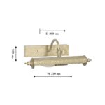 1288-1W, настенный светильник, D200xW330xH100, 1xE14x40W, excluded — изображение 3