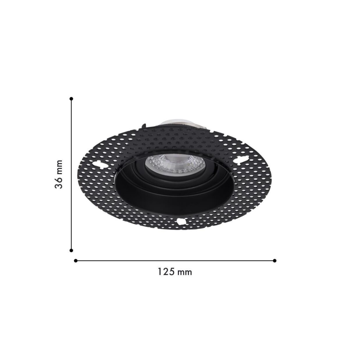4535-1C, врезной светильник под штукатурку, D125xH36, cutout:D80, 1xGU10x35W, IP20, excluded — изображение 2