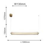 4190-1P, подвес, D130xH1400/2700 + L1360xW130xH300/1500, LEDx33W, 2805LM, 4000K, included — изображение 5