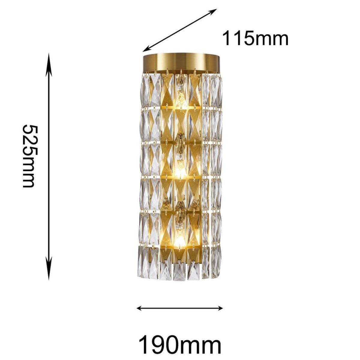 4090-3W, настенный светильник, D190xW115xH525, 3xE14x40W, excluded — изображение 4
