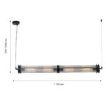 4093-4P, подвесная люстра, L1150xW120xH200/1200, 4xE27x60W, excluded — изображение 3