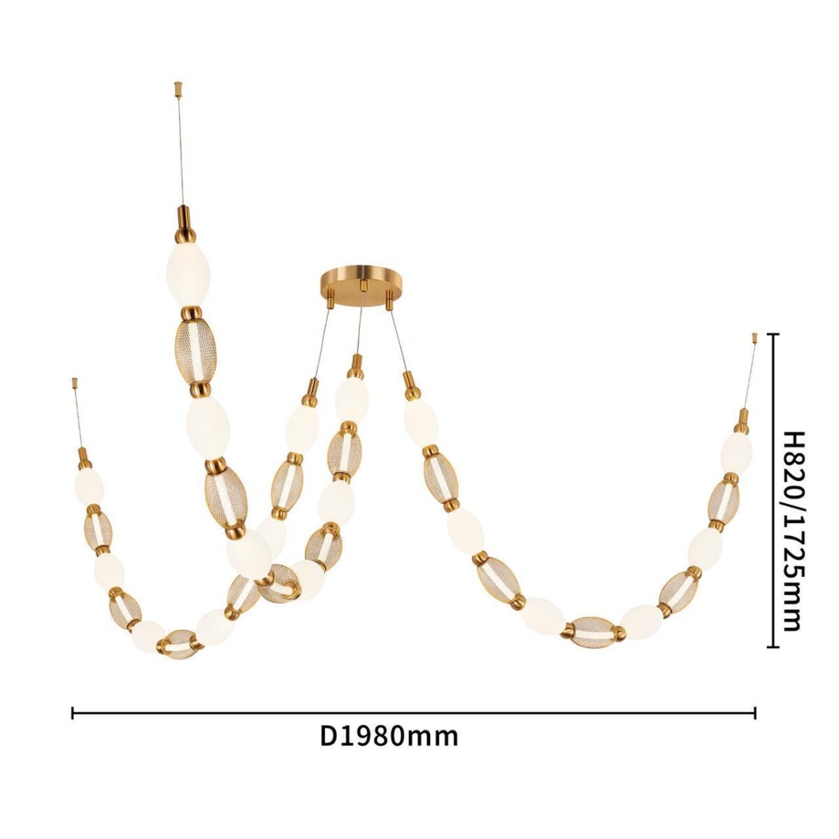 4559-3PC, подвесная/потолочная люстра, D200xH1780/2780 + D650xH890/1775 + D1980xH820/1725, 3xLEDx18W, 2910LM, 4000K, included — изображение 9