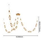 4559-3PC, подвесная/потолочная люстра, D200xH1780/2780 + D650xH890/1775 + D1980xH820/1725, 3xLEDx18W, 2910LM, 4000K, included — изображение 9