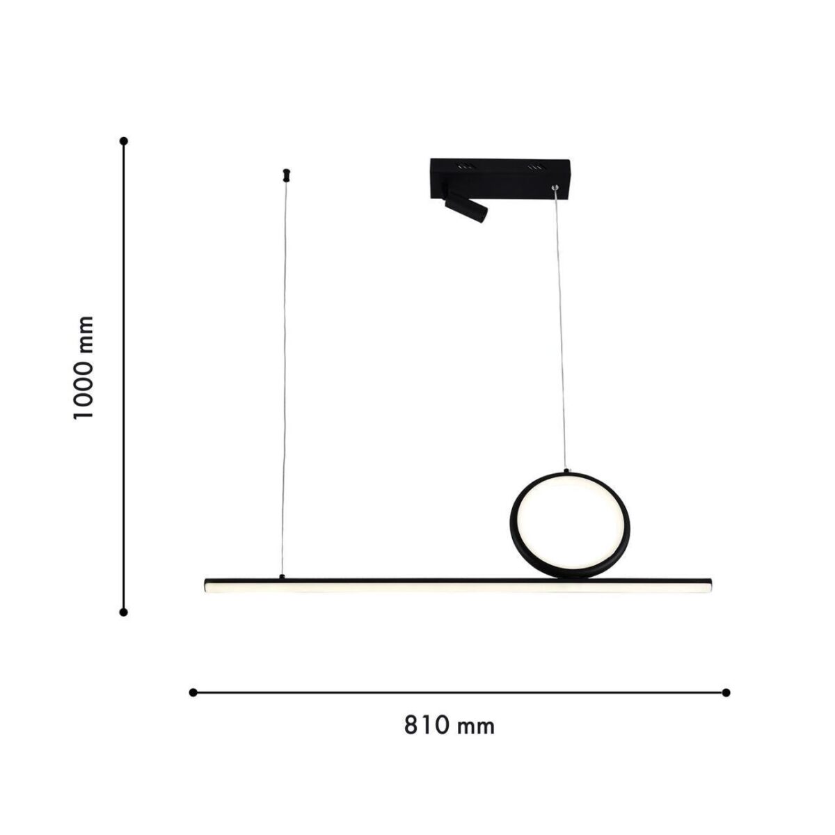 4178-3P, подвесная люстра, L810xW80xH240/1000, LEDx3W + LEDx12W + LEDx16W, 1395LM, 4000K, included — изображение 3