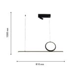 4178-3P, подвесная люстра, L810xW80xH240/1000, LEDx3W + LEDx12W + LEDx16W, 1395LM, 4000K, included — изображение 3