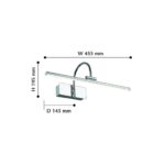 2431-1W, настенный светильник, D170xW460xH195, 1xLEDx8W, 640LM, 4000K, IP44, included — изображение 3