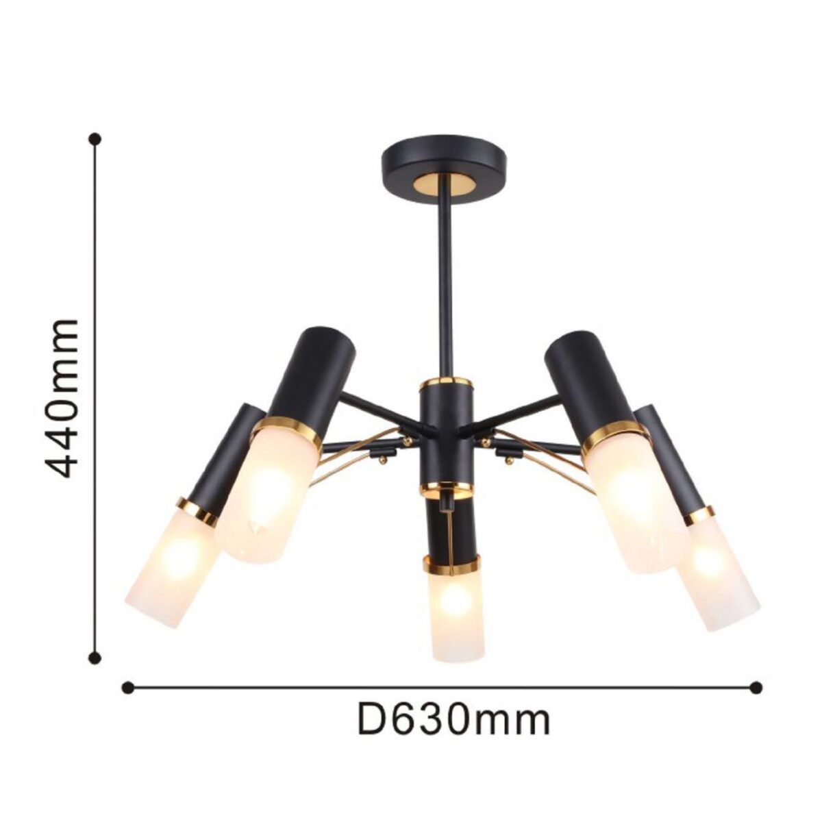 2558-5P, потолочная люстра, D630xH440, 5xE14x40W, excluded — изображение 3