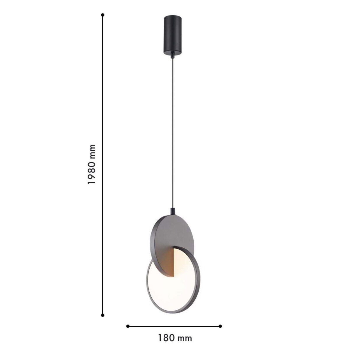 4609-1P, подвес, L180xW170xH405/1980, LEDx7W, 910LM, 3000K, included — изображение 3