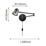 4224-1W, настенный светильник, D580xW120xH130, 1xGU10x35W, excluded, switch — изображение 2