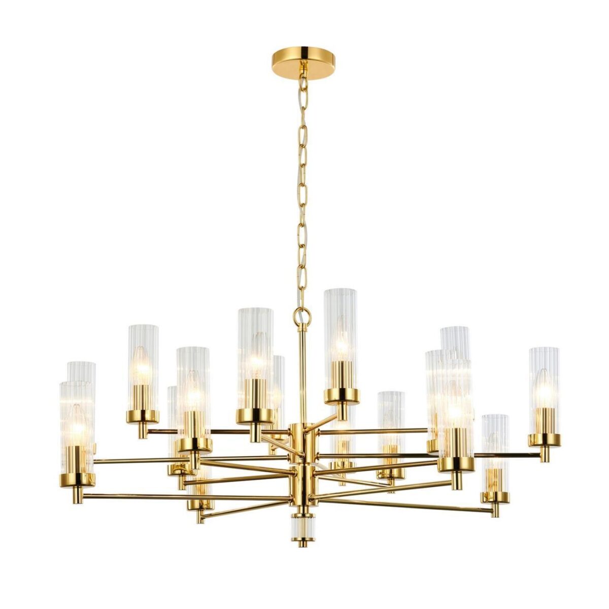 2673-16P, подвесная люстра, D850xH410/1410, 16xE14x40W, excluded 2673-16P, подвесная люстра, D850xH410/1410, 16xE14x40W, excluded — изображение 1