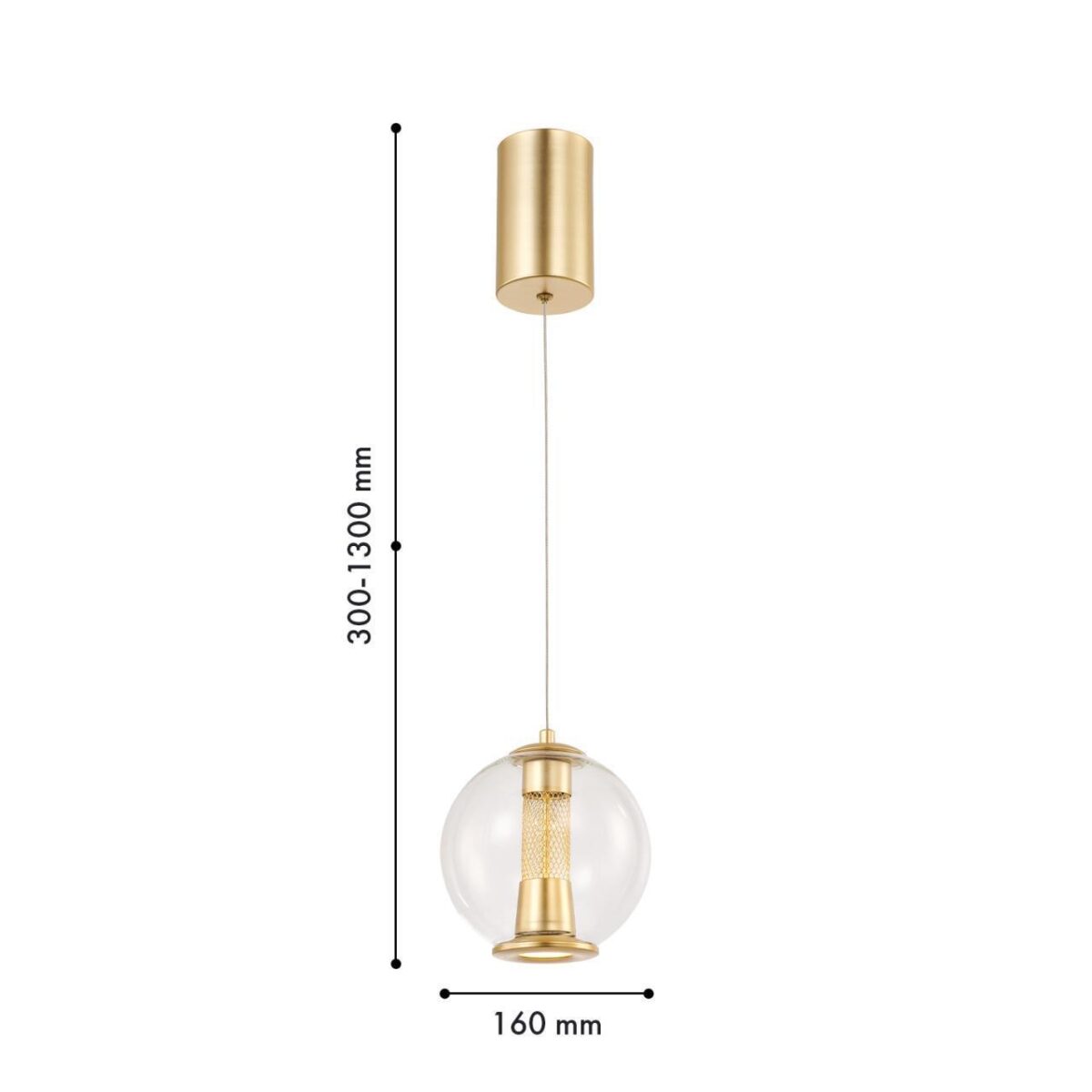4551-1P, подвес, D160xH300/1300, LEDx7W, 275LM, 4000K, included — изображение 3